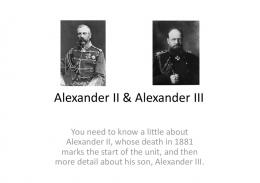 Alexander II & Alexander III - historyrevision