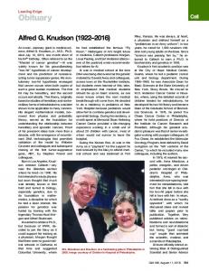 Alfred G. Knudson (1922-2016)