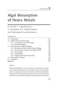 Algal Biosorption of Heavy Metals