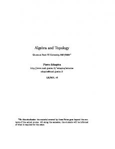 Algebra and Topology