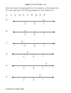 algebra number line - cmc-south.org