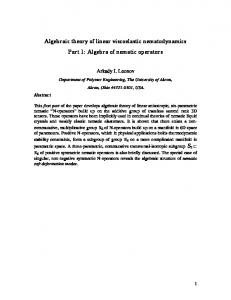 Algebra of nematic operators - arXiv