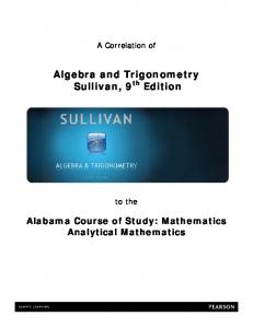 Algebra & Trigonometry (Sullivan) - Pearson