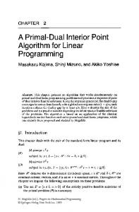 Algorithm for Linear Programming