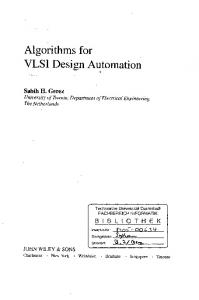 Algorithms for VLSI Design Automation