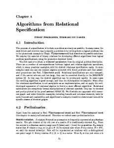 Algorithms from Relational Specification