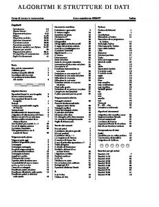ALGORITMI E STRUTTURE DI DATI