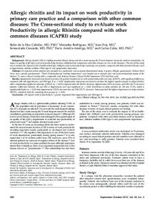 Allergic rhinitis and its impact on work productivity in ... - BioMedSearch