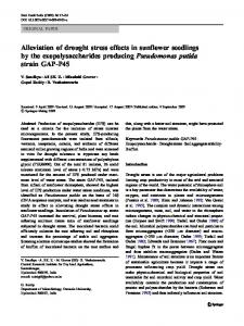 Alleviation of drought stress effects in sunflower ... - Springer Link