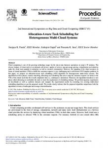 Allocation-aware Task Scheduling for Heterogeneous ... - Science Direct