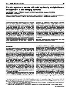 Allosteric regulation of neuronal nitric oxide synthase ... - Europe PMC