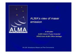 ALMA's view of maser emission