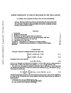 Almost Periodicity in Time of Solutions of the Toda Lattice