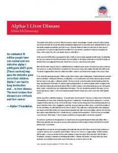 Alpha-1 Liver Disease