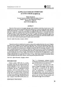 ALPHA GLUCOSIDASE INHIBITORY ACTIVITY