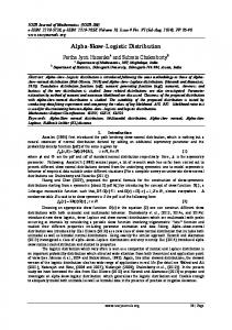 Alpha-Skew-Logistic Distribution