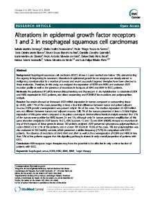 Alterations in epidermal growth factor receptors 1 and ... - ScienceOpen