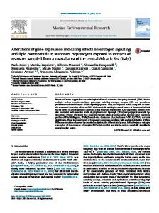 Alterations of gene expression indicating effects on