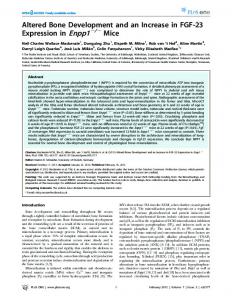 Altered Bone Development and an Increase in