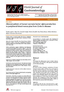 Altered pattern of tumor necrosis factor-alpha ... - Semantic Scholar