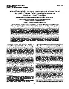 Altered Susceptibility to Tumor Necrosis Factor ... - Journal of Virology