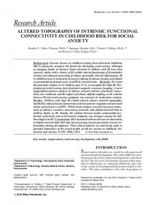 altered topography of intrinsic functional ... - Wiley Online Library