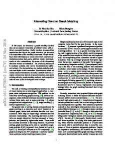 Alternating Direction Graph Matching