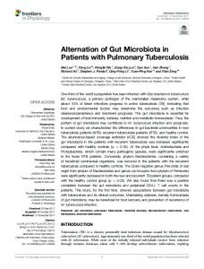 Alternation of Gut Microbiota in Patients with