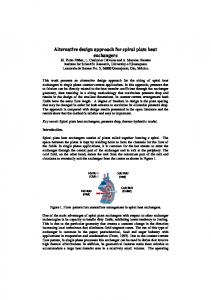 Alternative design approach for spiral plate heat exchangers
