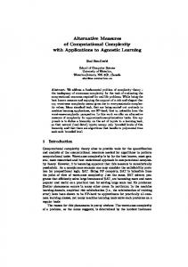 Alternative Measures of Computational Complexity ... - Semantic Scholar