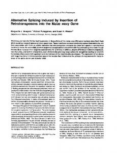 Alternative Splicing lnduced by lnsertion of Retrotransposons ... - NCBI