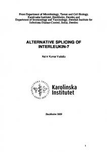 alternative splicing of interleukin-7