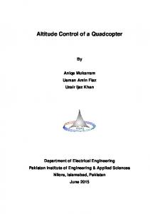 Altitude Control of a Quadcopter