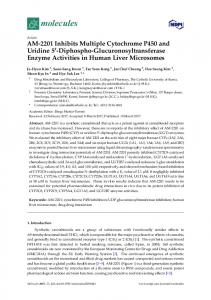 AM-2201 Inhibits Multiple Cytochrome P450 and