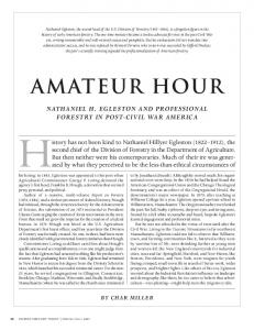 Amateur Hour - Forest History Society