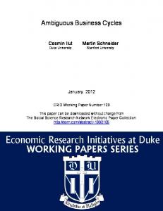 Ambiguous Business Cycles - SSRN papers