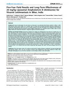 (Ambisome) for Visceral Leishmaniasis i