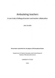 Ambulating teachers - UiO - DUO