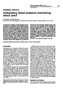 Ambulatory blood pressure monitoring: which arm? - Nature