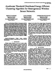 Ameliorate Threshold Distributed Energy Efficient Clustering Algorithm ...