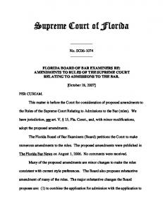 amendments - Florida Supreme Court