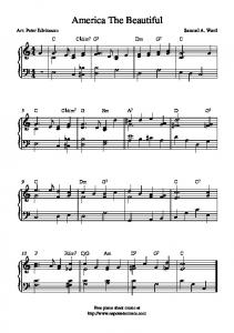 America The Beautiful - Free Sheet Music