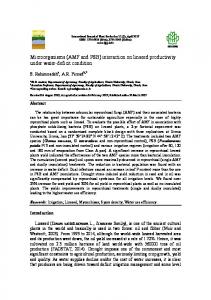 AMF and PSB - International Journal of Plant Production