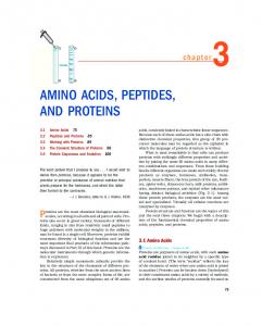 AMINO ACIDS, PEPTIDES, AND PROTEINS