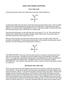 Amino Acids, Peptides, and Proteins