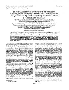 Aminoglycoside-Modifying Enzymes, and Chloramphenicol