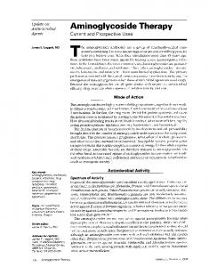 Aminoglycoside Therapy - Europe PMC