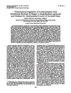 Aminolevulinic Acid Dehydratase Synthesis by Oxygen in ...