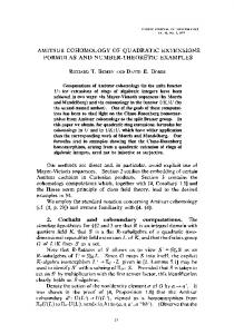 AMITSUR COHOMOLOGY OF QUADRATIC ... - Project Euclid