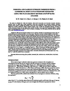 AMMONIA AND GASEOUS NITROGEN EMISSIONS FROM A ...